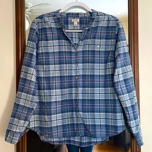 Blue Flannel Shirt By L.L. Bean.